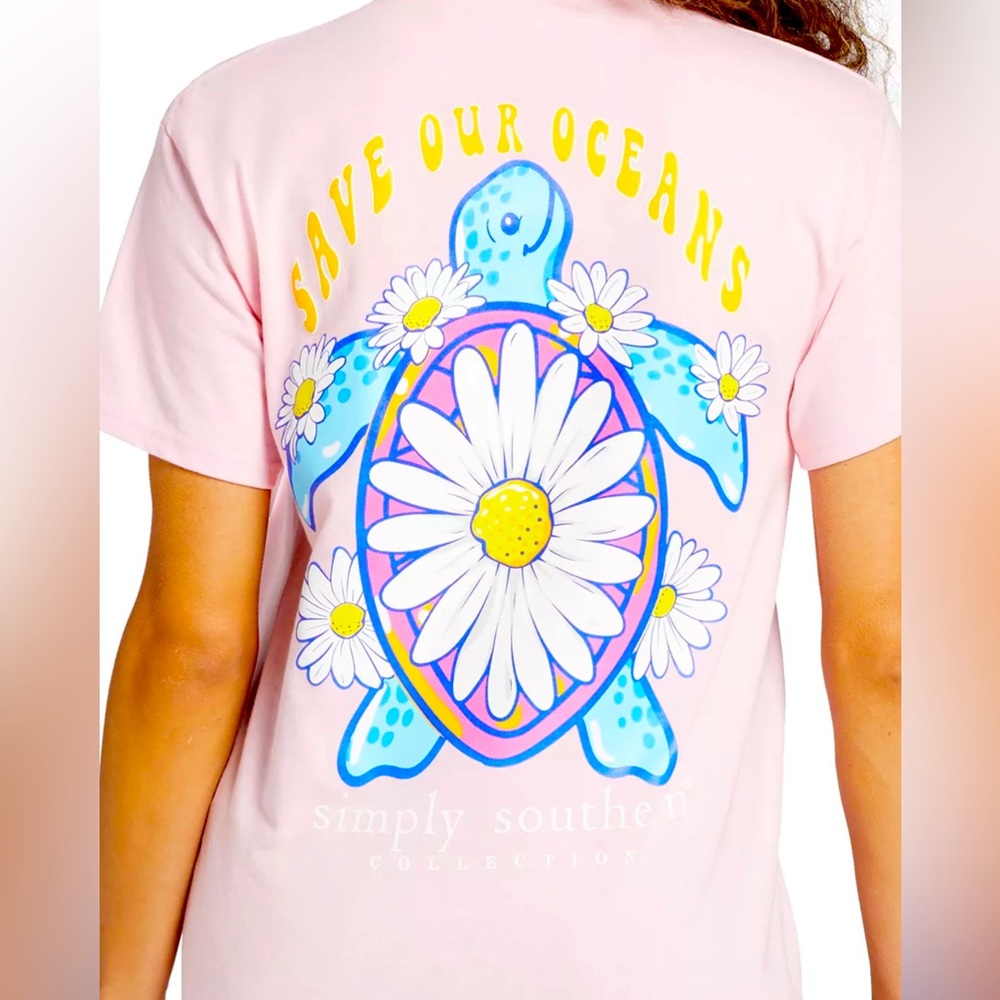 BNWT SIMPLY SOUTHERN SAVE OUR OCEANS T-SHIRT